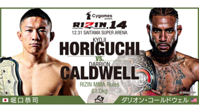 【フリー公開中】大晦日直前必読!!　堀口恭司のセコンドから見た難敵コールドウェル戦