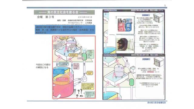 【動画】「黒田日銀の再任と金持ちのための量的緩和の継続　会報3号の説明など」天野統康　真民会