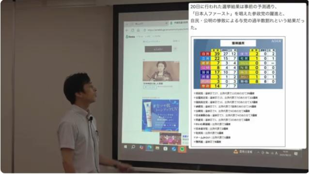8月23日講演の動画　参政党の躍進について　陰謀理論の浸透と民族・伝統主義の拡大の背景