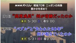 経済の本質が隠微されていた、昨日の「NHK　戦後７０年　ニッポンの肖像　失われた20年」