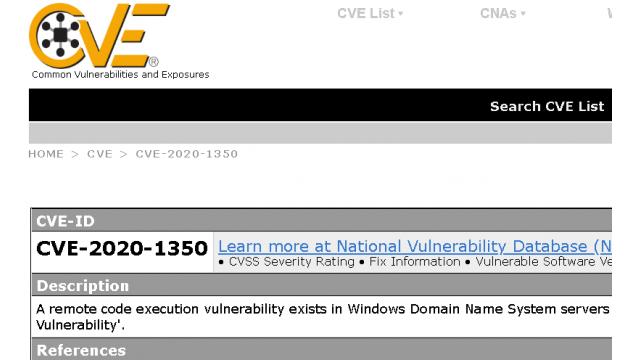 SigRedがやってくる！Windows DNSサーバがこの先生き残るためには（DNSサーバの脆弱性CVE-2020-1350に関するガイダンス）