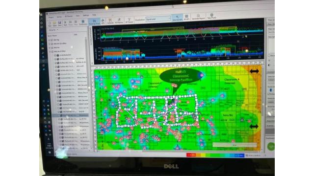 Interop Tokyo 2021にてTamoSoft社無線LANサイトサーベイツール TamoGraph Pro SiteSurveyをデモンストレーションしています