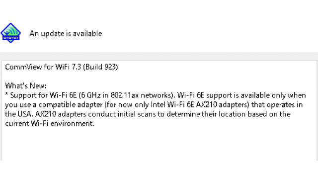 CommViewForWiFiがWi-Fi 6E対応!!（おま国