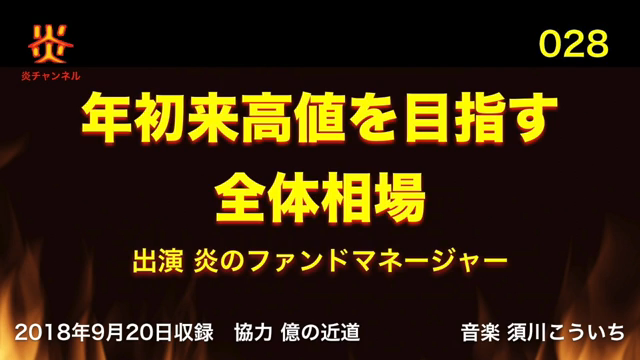 【お知らせ】チャンネル炎第２８回目「年初来高値を目指す全体相場」をアップしました