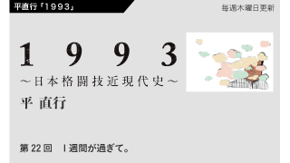 【1993 〜日本格闘技近現代史〜】 第22回　1週間が過ぎて。