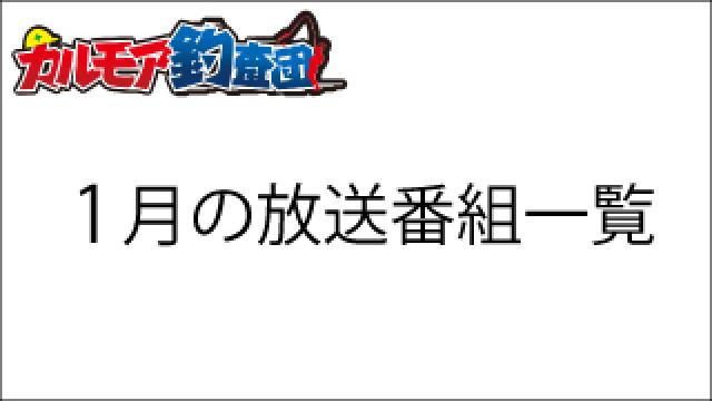 2017年1月放送予定の番組一覧
