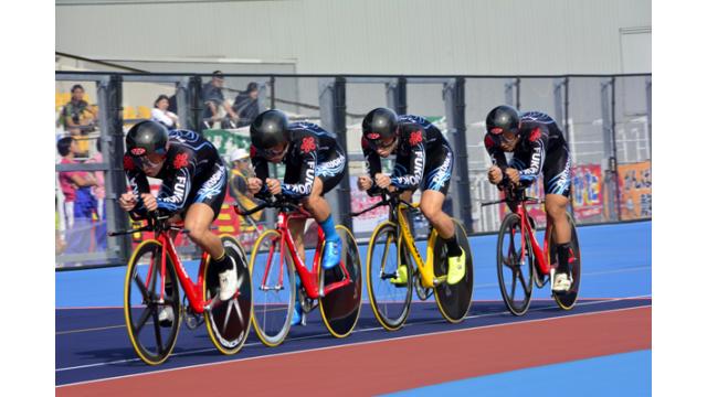 2017えひめ国体・自転車競技トラックレースが開幕！　初日はチームスプリント予選で男子は青森と福島（ともに大会新記録）、女子は東京と福岡が決勝進出。男子団体追抜予選は福岡と富山（ともに大会新記録）が決勝へ