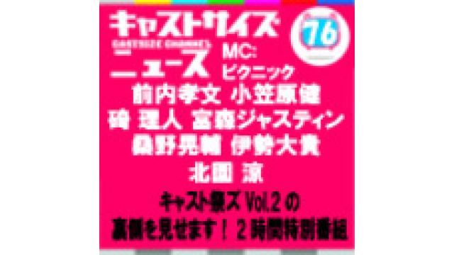 6月21日放送キャスト祭ズVol.2の裏側を見せます！2時間特別番組『キャストサイズニュース』第76回放送後記