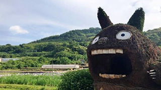 名水１００選の宇土市轟泉公園に、トトロ出現！