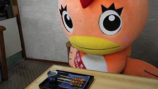 おいしいおいしい五平餅…ところでうなかっぱくん、きみ食べられるの？