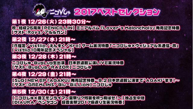 ニコびじゅ2017ベストセレクションの放送が決定！