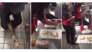 米国の大手ハンバーガー店従業員がパンを床に擦りつけて炎上　動画を撮影し投稿し発覚
