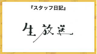 スタッフ日記（ADワタル）