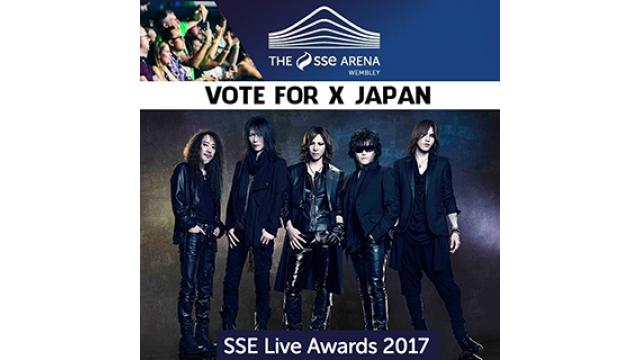 「SSE Live Awards 2017」でX JAPANに投票しよう！