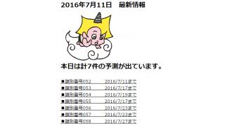 2016年7月11日　最新情報
