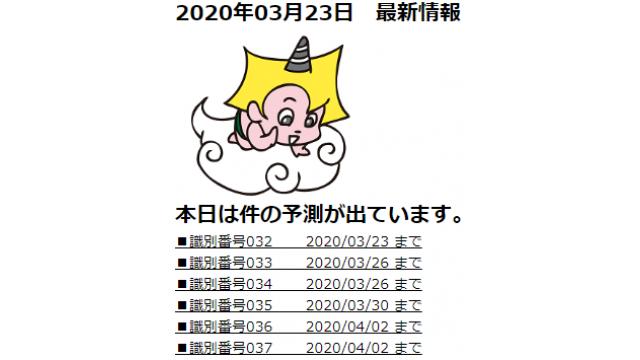 2020年03月23日　最新情報