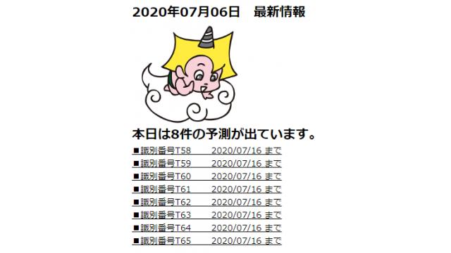 2020年07月06日　最新情報