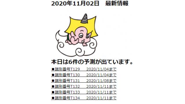2020年11月02日　最新情報