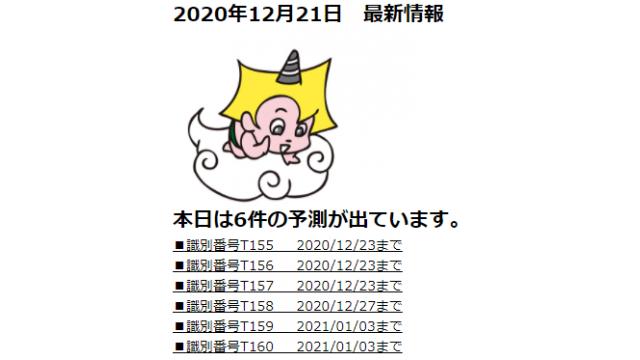 2020年12月21日　最新情報