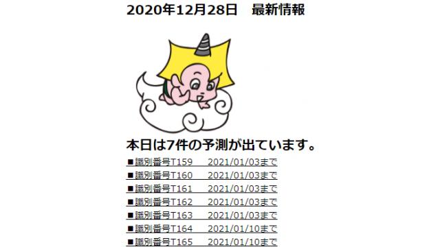 2020年12月28日　最新情報