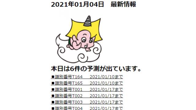 2021年01月04日　最新情報