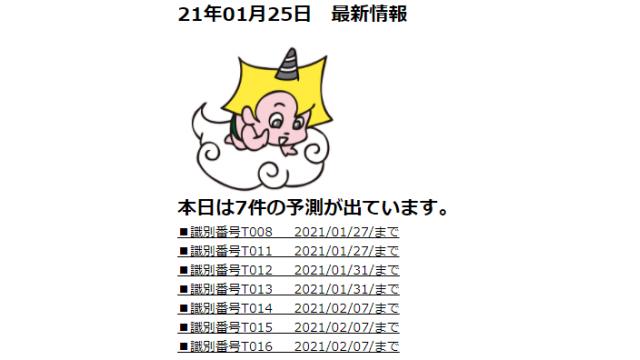 2021年01月25日　最新情報