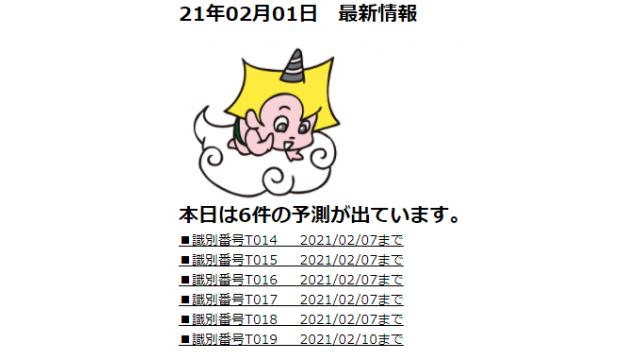 2021年02月01日　最新情報