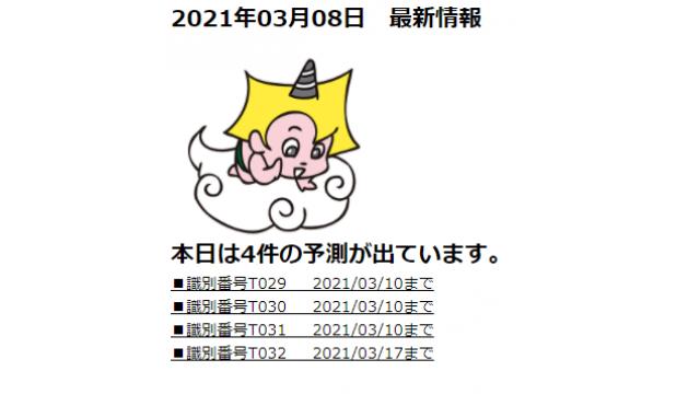 2021年03月08日　最新情報