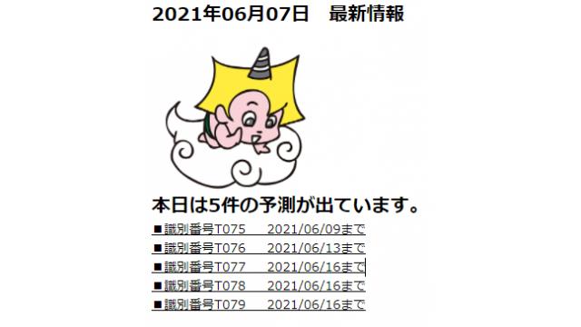 2021年06月07日　最新情報