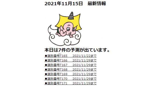 2021年11月15日　最新情報
