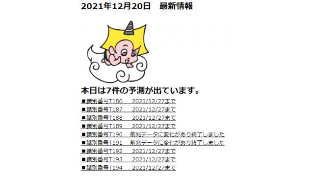 2021年12月20日　最新情報