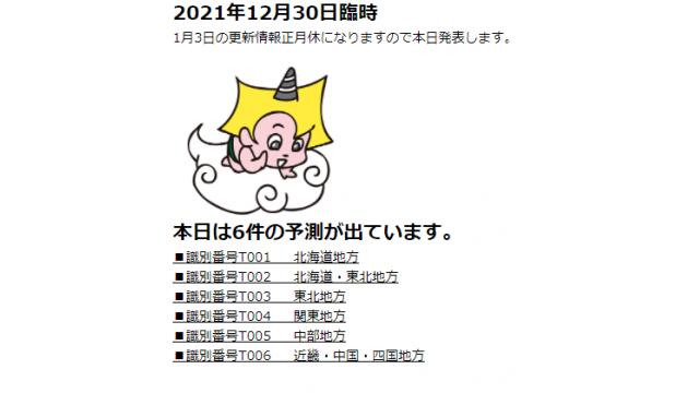 2021年12月30日　最新情報