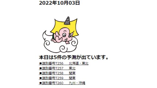 2022年10月03日　最新情報