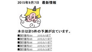 2015年9月7日　最新情報