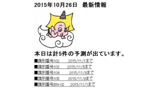 2015年10月26日　最新情報