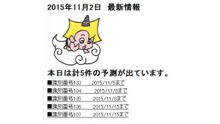 2015年11月2日　最新情報