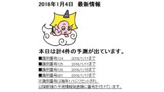 2016年1月4日　最新情報