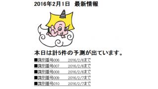 2016年2月1日　最新情報