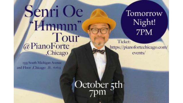 Senri Oe PianoForte Foundation Tomorrow night 7pm!