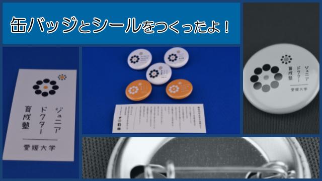 ブランドロゴ缶バッジとシールが完成しました！
