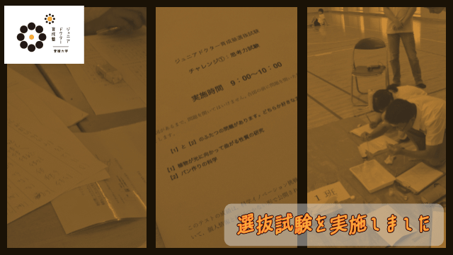 選抜試験を実施しました【ジュニアドクター育成塾】
