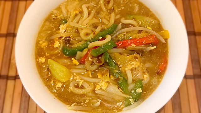 【1年1000カレー】1月5日 夜食で作ったカレーうどん／手作り【No.6/1,000】