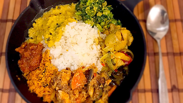 【1年1000カレー】1月12日 スリランカ ライス＆カリー／手作り 麻婆茄子添え【No.75/1,000】