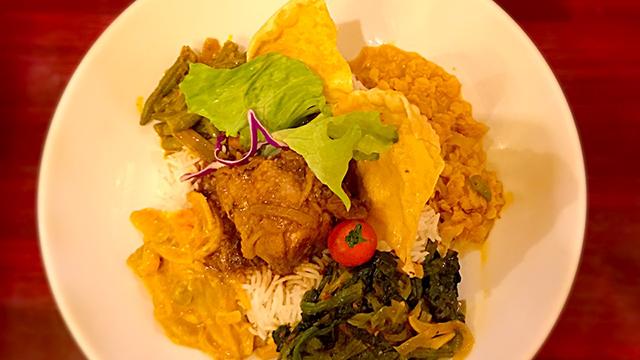【1年1000カレー】1月19日 カフェロリータ@代々木（スリランカ料理）／ライス＆カレー ワンプレート 1,300円【No.92/1,000】