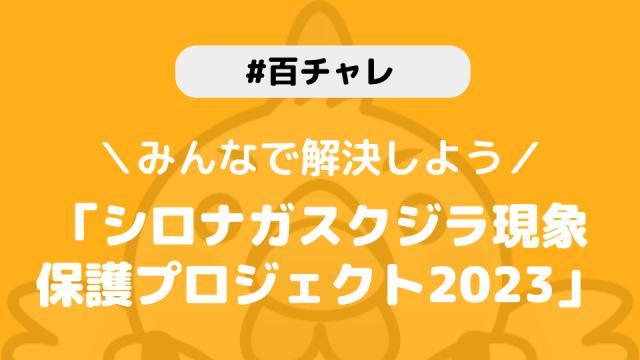 【百チャレ】シロナガスクジラ現象保護プロジェクト2023が7月20日からスタートします