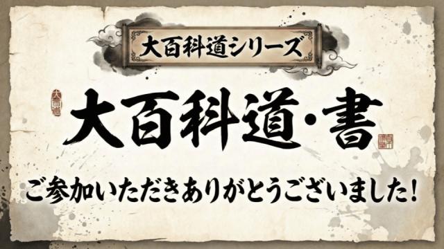 【大百科道:書 執筆チャレンジ!】にご参加いただき、ありがとうございました！【結果発表】
