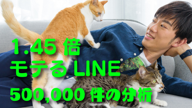 1.45倍モテるLINEの使い方〜500,000件の調査で判明したモテるファーストメッセージとは