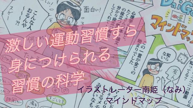 「激しい運動習慣すら身につけられる習慣の科学」イラストレーター南姫のマインドマップ