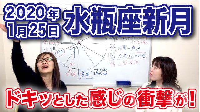 2020年1月25日【水瓶座新月】みずがめ座の月・太陽と牡牛座天王星が90°の角度！スクエアの角度はドキッとした感じの衝撃と、変化のブレイクスルー！