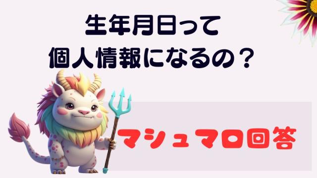 マシュマロ～生年月日は個人情報なの？～